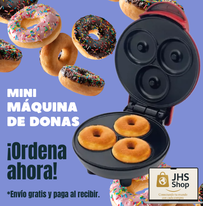 MINI MÁQUINA DE DONAS. Prepara ricas donas, ¡fácil, rápido y sencillo!