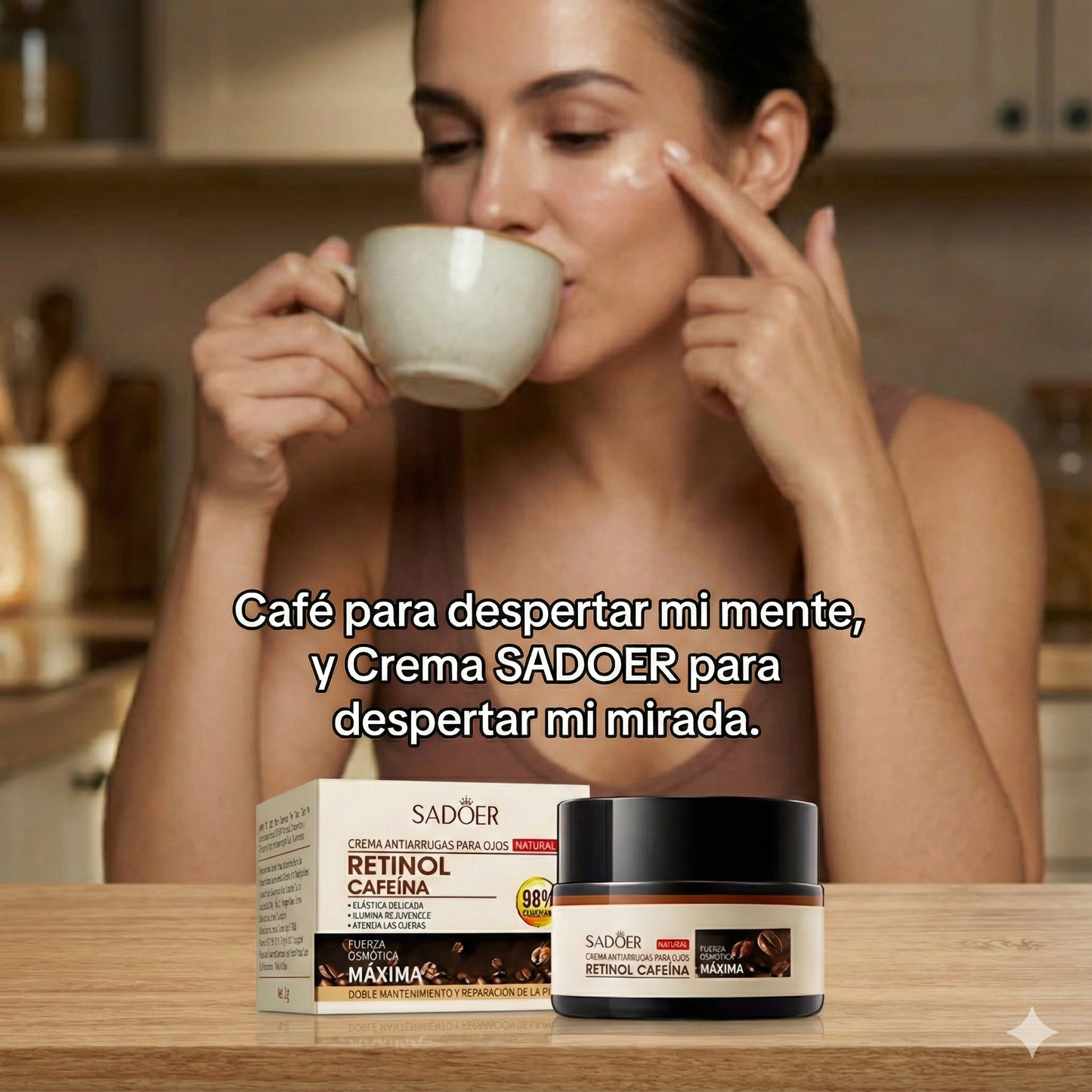 CREMA DE RETINOL Y CAFEÍNA PARA EL CONTORNO DE OJOS