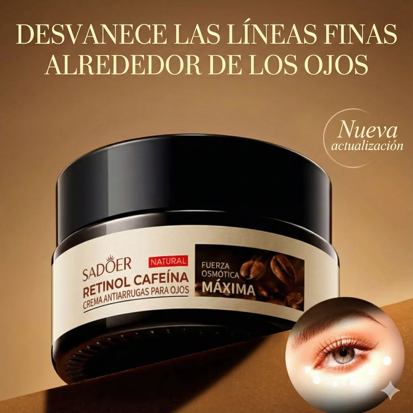 CREMA DE RETINOL Y CAFEÍNA PARA EL CONTORNO DE OJOS