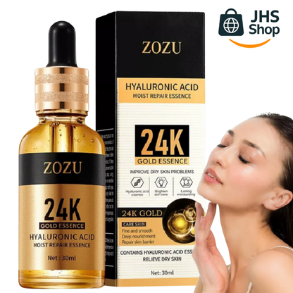 SÉRUM HIDRATANTE CON ÁCIDO HIALURÓNICO Gold 24K - ¡La fórmula dorada para la hidratación de tu piel!