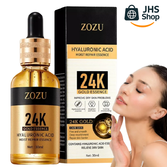 SÉRUM HIDRATANTE CON ÁCIDO HIALURÓNICO Gold 24K - ¡La fórmula dorada para la hidratación de tu piel!