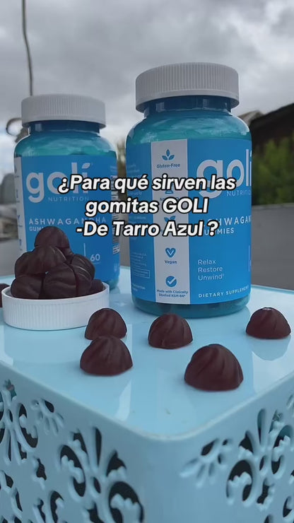 SUPLEMENTO GOLI® ASHWAGANDHA (60 gomas). 🟣🫐 🌾 💪🏻 ¡Reduce el estrés, promueve la relajación y mejora el rendimiento físico!