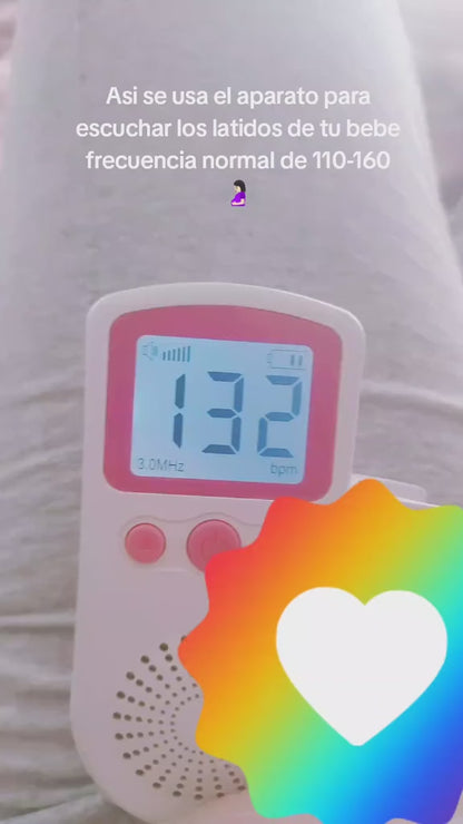MONITOR DOPPLER DE LOS LATIDOS Y FRECUENCIA CARDIACA DEL BEBÉ. 🤰🏻💗✨ ¡Escucha y siente el latir del corazón de tu bebé!