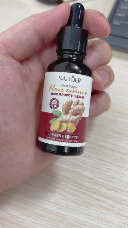 SÉRUM DE JENGIBRE ANTI-CAÍDA DEL CABELLO Sadoer®. ¡Promueve el crecimiento y fortaleza de tu cabello!