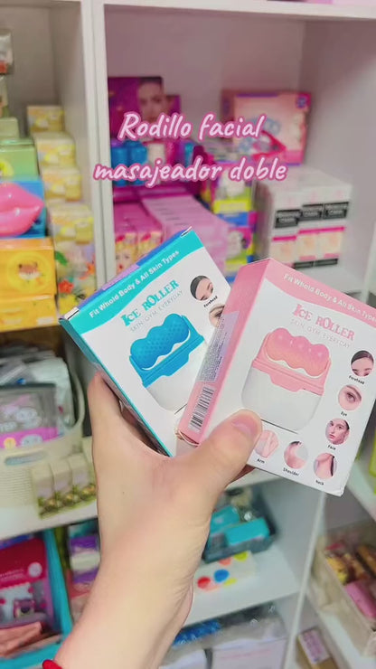MASAJEADOR FACIAL Y CORPORAL 2 RODILLOS. ¡Desinflama, refresca y tonifica tu piel!