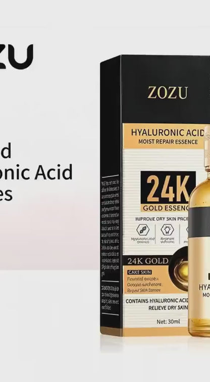 SÉRUM HIDRATANTE CON ÁCIDO HIALURÓNICO Gold 24K - ¡La fórmula dorada para la hidratación de tu piel!