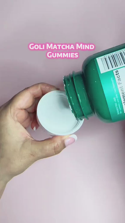 Suplemento Goli® Matcha Mind (60 gomas). 🟢 🌿 🧠 ¡Mejora tu enfoque, atención y salud cerebral!