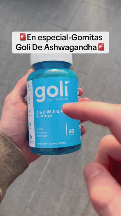 SUPLEMENTO GOLI® ASHWAGANDHA (60 gomas). 🟣🫐 🌾 💪🏻 ¡Reduce el estrés, promueve la relajación y mejora el rendimiento físico!