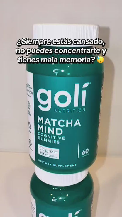 Suplemento Goli® Matcha Mind (60 gomas). 🟢 🌿 🧠 ¡Mejora tu enfoque, atención y salud cerebral!
