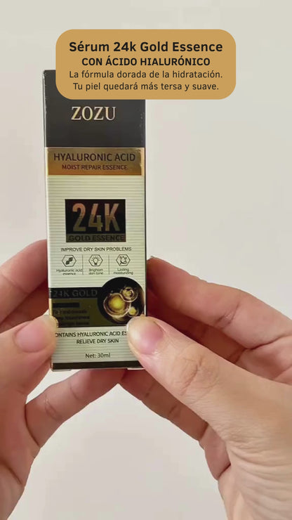 SÉRUM HIDRATANTE CON ÁCIDO HIALURÓNICO Gold 24K - ¡La fórmula dorada para la hidratación de tu piel!